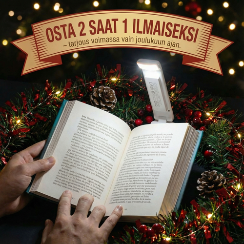 Kirjalamppu – 3 eri valotilaa – 1 vuoden takuu.